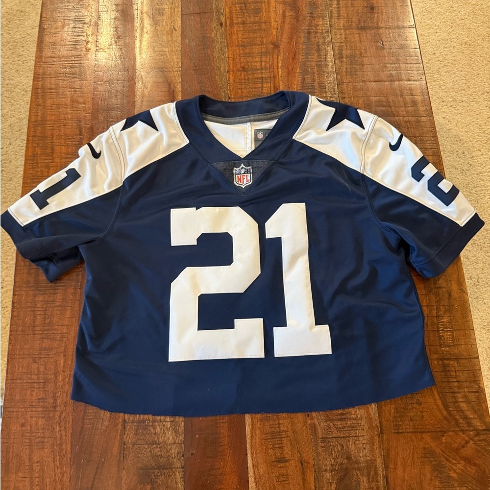 NFL Women's Navy & White Football Jersey Top - Number 21